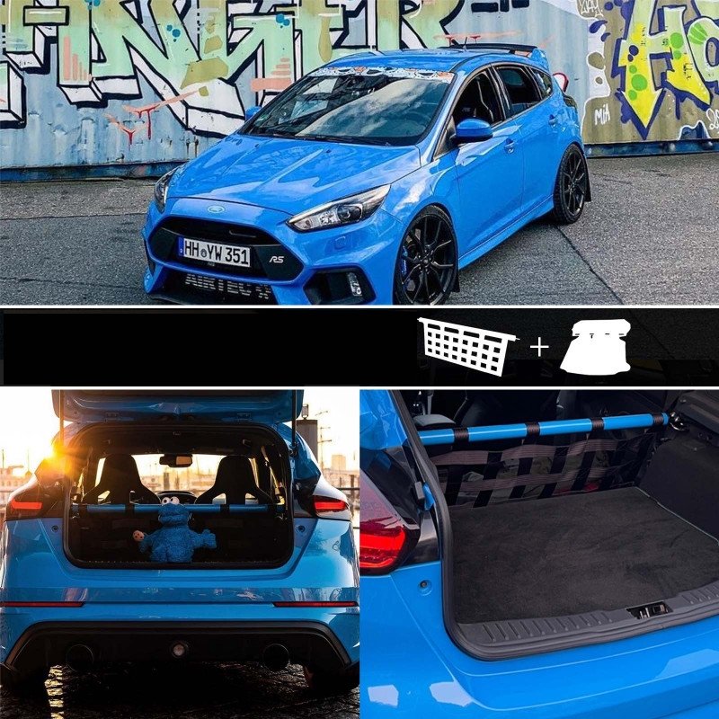 Clubsport Komplettset - Strebe mit Netz und Teppich für Ford Focus RS MK3